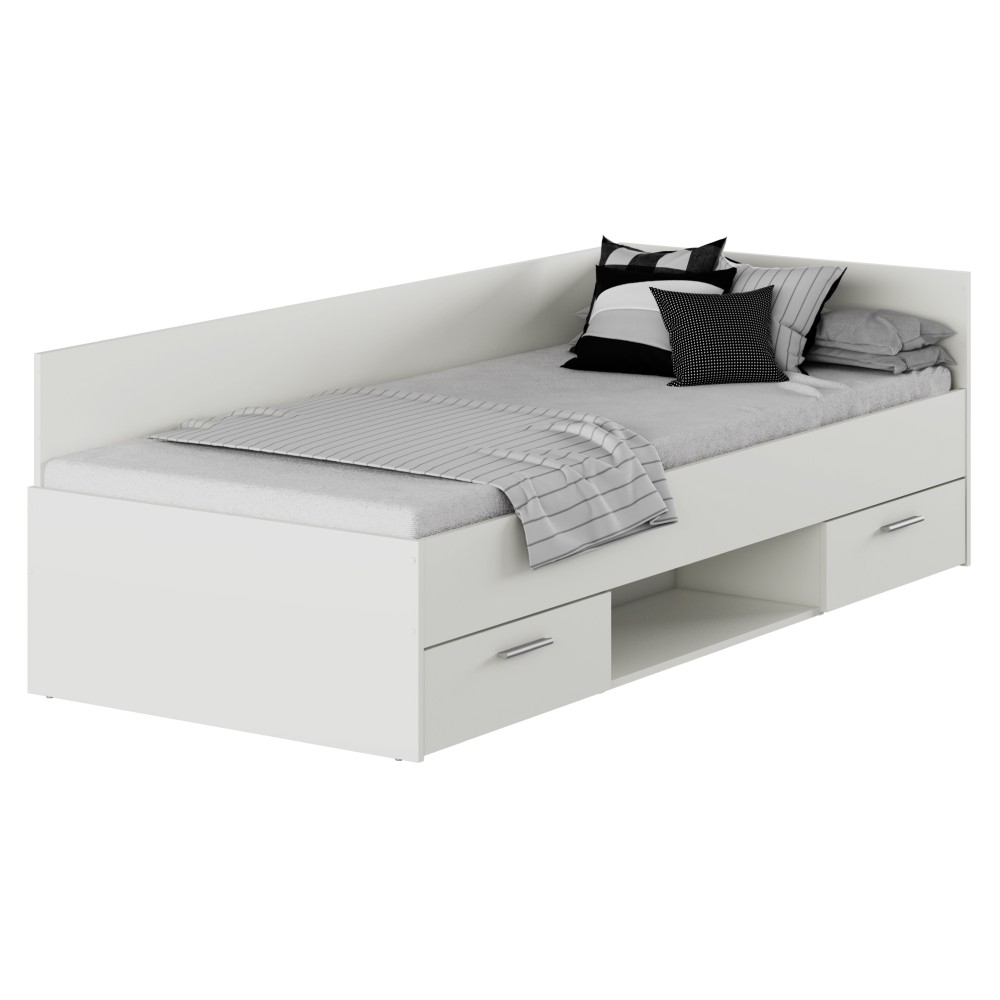 KONDELA Boat 90 posteľový rám s úložným priestorom biela KONDELA Boat 90 posteľový rám s úložným priestorom biela