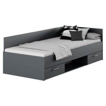 KONDELA Boat 90 posteľový rám s úložným priestorom grafit