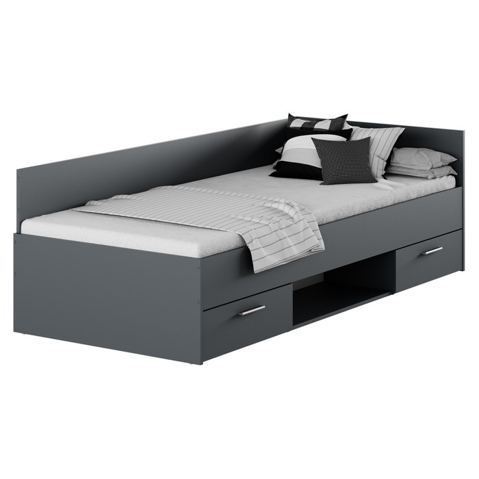 KONDELA Boat 90 posteľový rám s úložným priestorom grafit KONDELA Boat 90 posteľový rám s úložným priestorom grafit