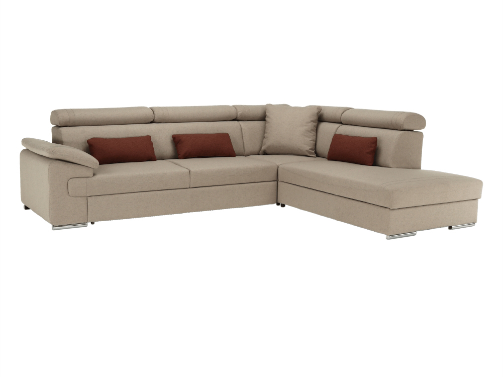 KONDELA Caila R P rohová sedačka s rozkladom a úložným priestorom béžová KONDELA Caila R P rohová sedačka s rozkladom a úložným priestorom béžová