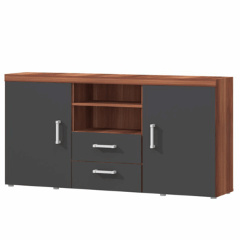 KONDELA Cheris 5 komoda slivka / sivý grafit