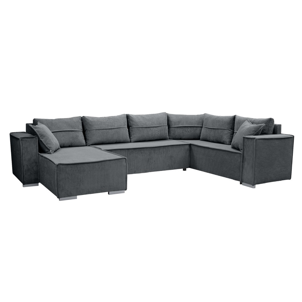 KONDELA Colin U Uni rohová sedačka u s rozkladom tmavosivá KONDELA Colin U Uni rohová sedačka u s rozkladom tmavosivá