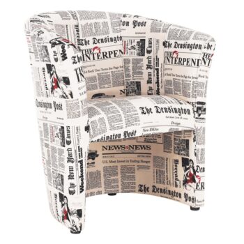 KONDELA Cuba D-8 konferenčné kreslo vzor noviny