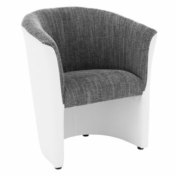 KONDELA Cuba konferenčné kreslo biela / sivá