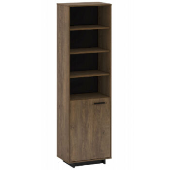 KONDELA Delis R1 jednodverový regál dub bolzano / čierna