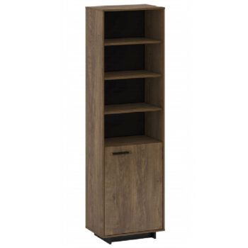 KONDELA Delis R2 jednodverový regál dub bolzano / čierna