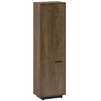 KONDELA Delis V1 jednodverová policová skriňa dub bolzano / čierna
