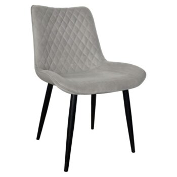 KONDELA Delora jedálenská stolička svetlosivá / čierna