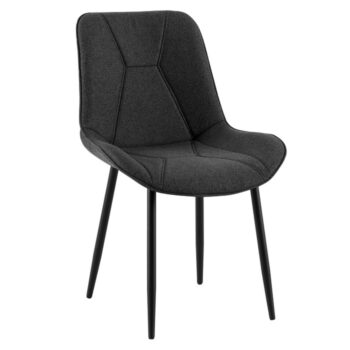 KONDELA Delta jedálenská stolička tmavosivá / čierna