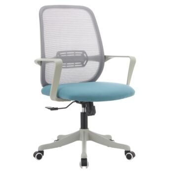 KONDELA Dervin kancelárske kreslo sivá / modrá
