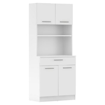 KONDELA Domis New štvordverový kredenc biela