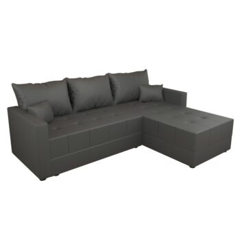 KONDELA Duan Roh L/P rohová sedačka s rozkladom sivá