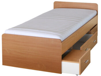 KONDELA Duet 80262 90 posteľový rám s úložným priestorom buk