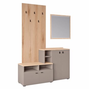 KONDELA Ebrao predsieň toffee / natural / dub torro