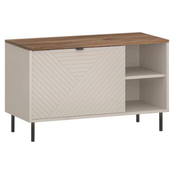 KONDELA Eyco 1K botník kašmír / dub castello / kov