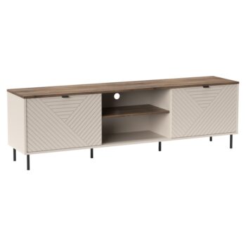 KONDELA Eyco 2D/180 tv stolík kašmír / dub castello