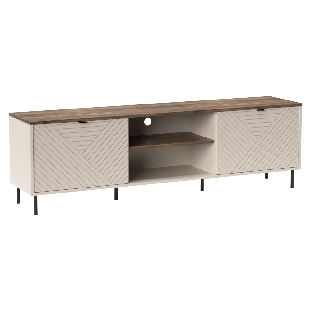 KONDELA Eyco 2D/180 tv stolík kašmír / dub castello KONDELA Eyco 2D/180 tv stolík kašmír / dub castello