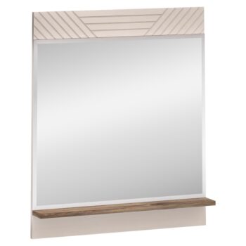 KONDELA Eyco 70 zrkadlo na stenu kašmír / dub castello