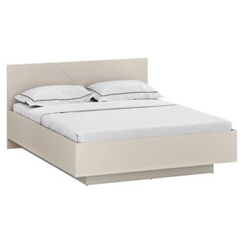 KONDELA Eyco manželská posteľ s roštom 160 kašmír / dub castello