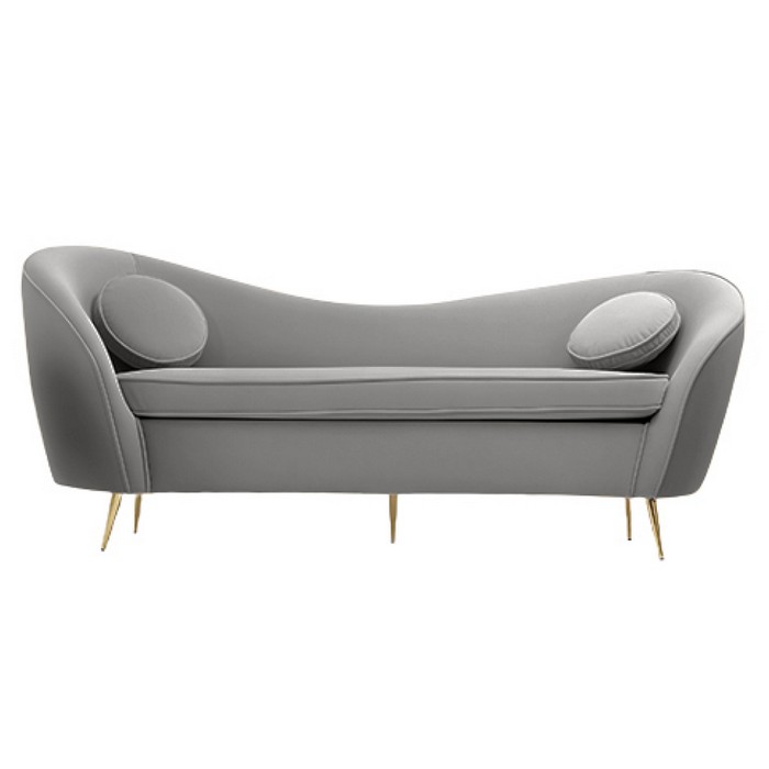 KONDELA Ezio Typ 3 trojsedačka sivá (Velvet) / zlatá KONDELA Ezio Typ 3 trojsedačka sivá (Velvet) / zlatá