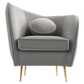 KONDELA Ezio kreslo sivá (Velvet) / zlatá