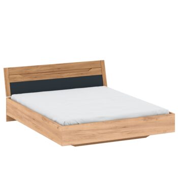 KONDELA Fidel Z2 posteľový rám dub craft zlatý / grafit sivá