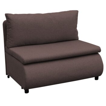 KONDELA Flik rozkladacie kreslo s úložným priestorom hnedá