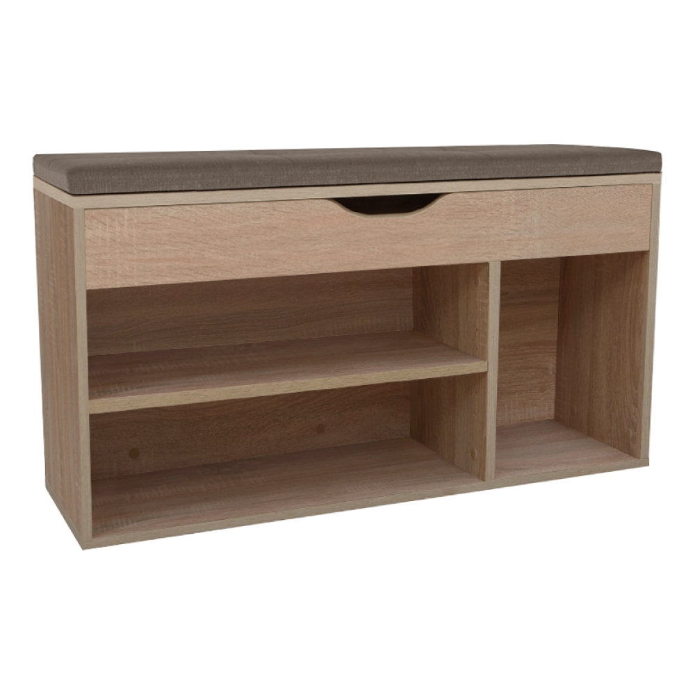 KONDELA Fuddy New botník s lavicou dub sonoma KONDELA Fuddy New botník s lavicou dub sonoma