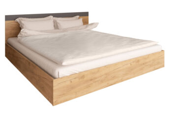 KONDELA Gabriela 160 posteľový rám dub artisan / grafit