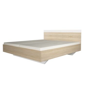 KONDELA Gabriela 180 posteľový rám dub sonoma / biela