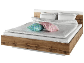 KONDELA Gabriela 180 posteľový rám dub wotan / biela