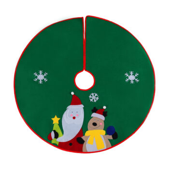 KONDELA Genevieve podložka pod vianočný stromček 120 cm zelená