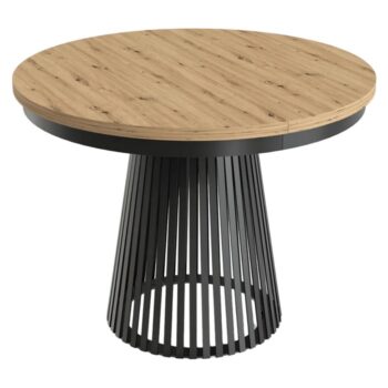 KONDELA Gerdony rozkladací jedálenský stôl čierna / dub artisan