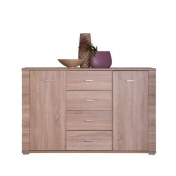 KONDELA Grand 9 dvojdverová komoda dub sonoma