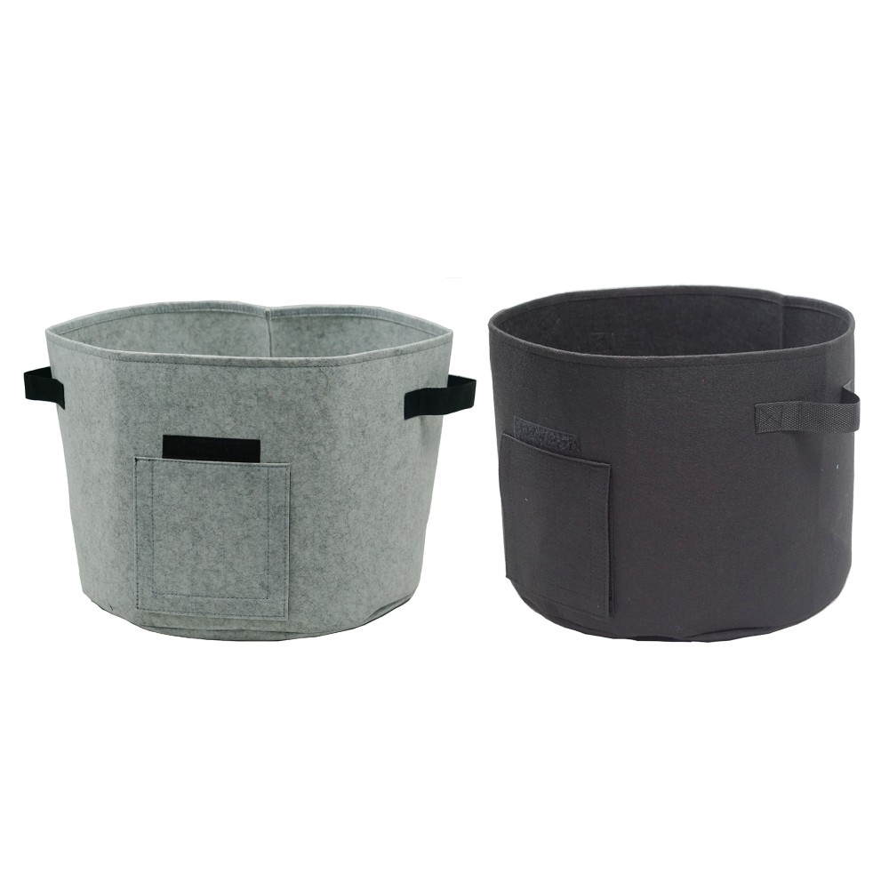 KONDELA Grovin Typ 2 vrece na pestovanie (2 ks) čierna / sivá KONDELA Grovin Typ 2 vrece na pestovanie (2 ks) čierna / sivá