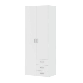 KONDELA Gwen 70425 2D šatníková skriňa biela