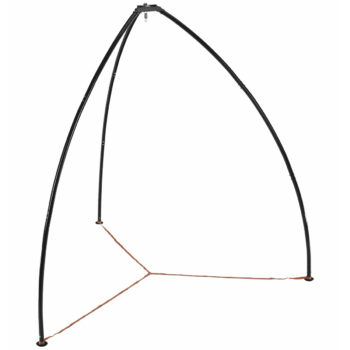 KONDELA Haki stojan na závesné hojdacie kreslo čierna