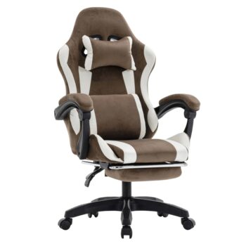 KONDELA Hospo herné kreslo hnedá / biela