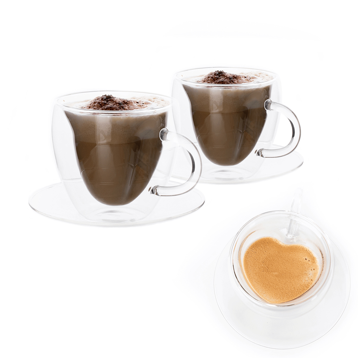 KONDELA Hotcolder Heart Typ 29 termo šálka s podšálkou (2 ks) 250 ml priehľadná KONDELA Hotcolder Heart Typ 29 termo šálka s podšálkou (2 ks) 250 ml priehľadná