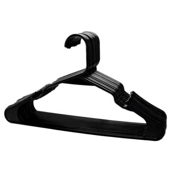 KONDELA Igis vešiaky (10 ks) čierna