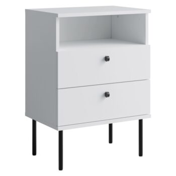 KONDELA Igne Typ 1 nočný stolík biela / čierna