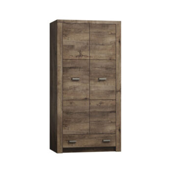 KONDELA Infinity 1 2D šatníková skriňa jaseň tmavý