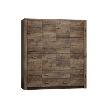 KONDELA Infinity 18 4D šatníková skriňa jaseň tmavý