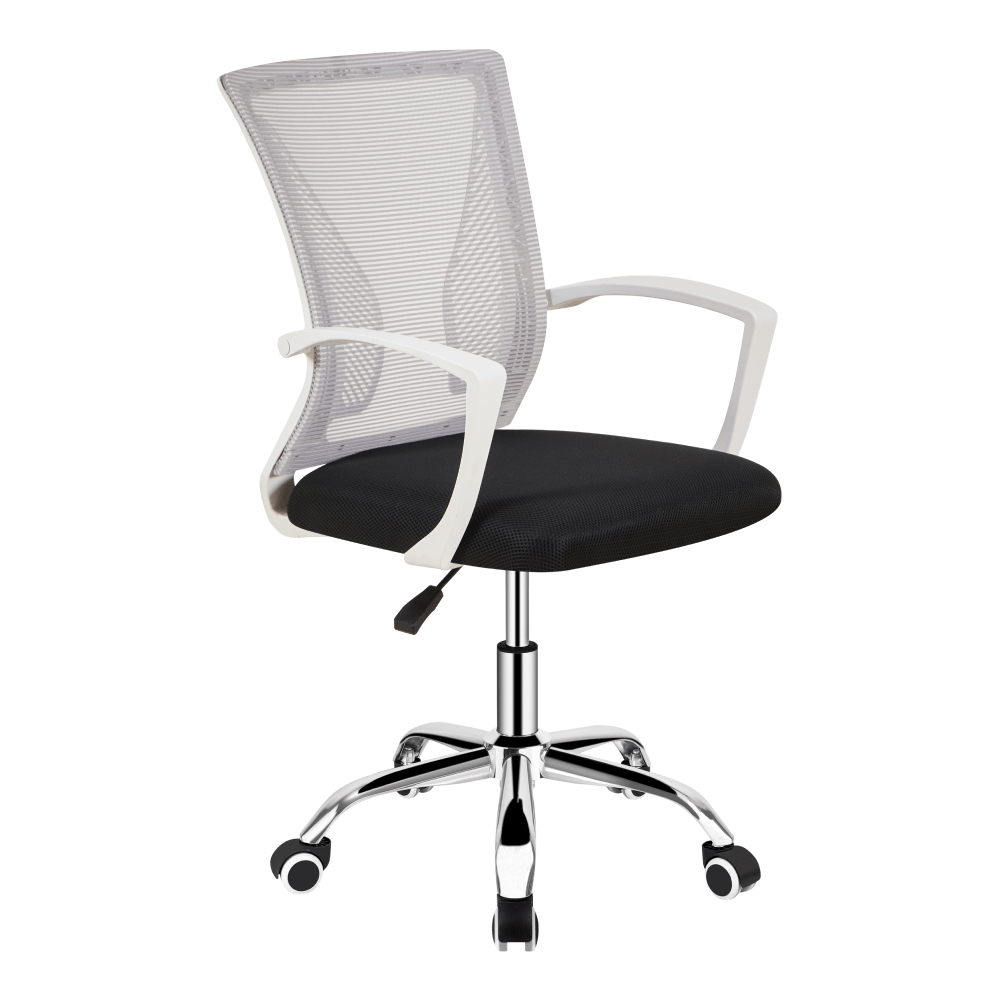 KONDELA Izolda New kancelárske kreslo s podrúčkami čierna / sivá / biela KONDELA Izolda New kancelárske kreslo s podrúčkami čierna / sivá / biela