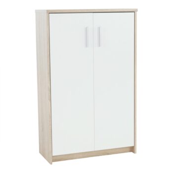 KONDELA Johan 2 New 13 JH033 dvojdverová kancelárska skrinka dub sonoma / biela