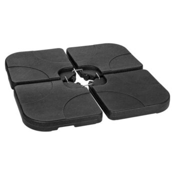 KONDELA Kaptal podstavec pod slnečník čierna