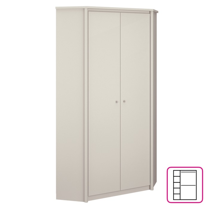 KONDELA Karos 2D rohová skriňa kašmír KONDELA Karos 2D rohová skriňa kašmír