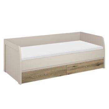 KONDELA Karos 2S rozkladacia posteľ 90x200 cm kašmír / dub evoke