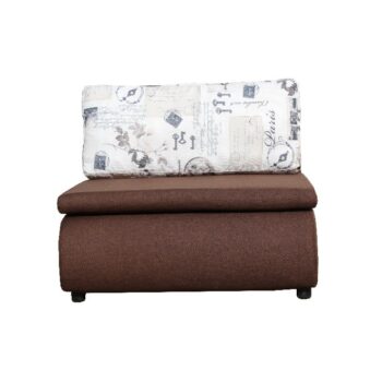 KONDELA Keny New rozkladacie kreslo s úložným priestorom hnedá / vzor