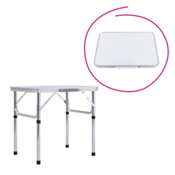 KONDELA Kepi Typ 2 skladací kempingový stôl sivá